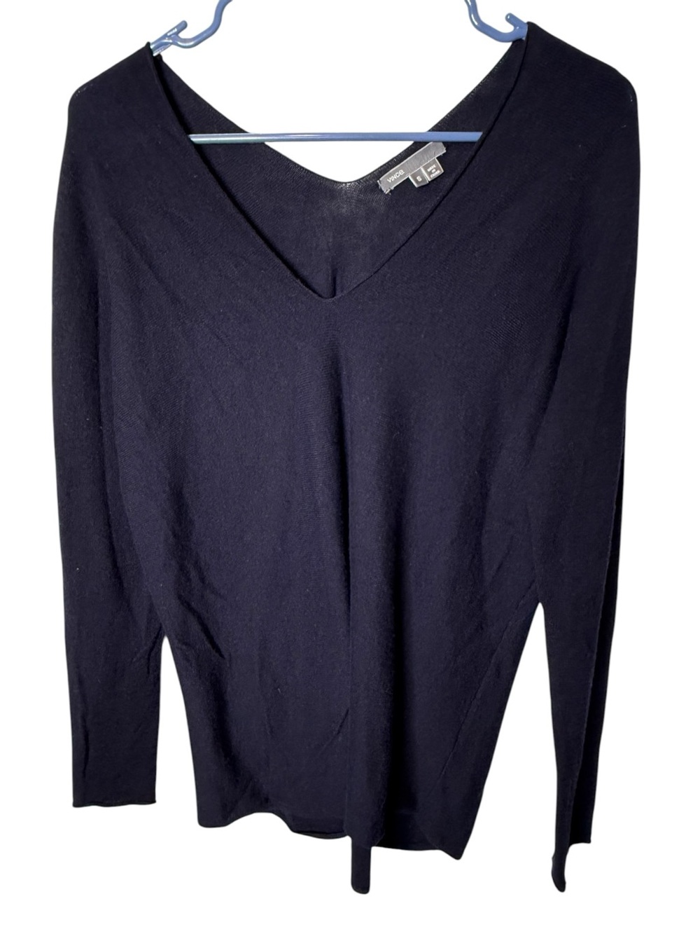 Vince Navy Size S V-Neck Long Sleeve Sweater
